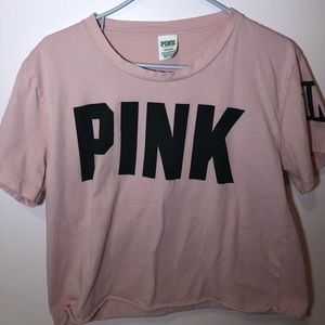 Victoria secret pink cropped shirt
